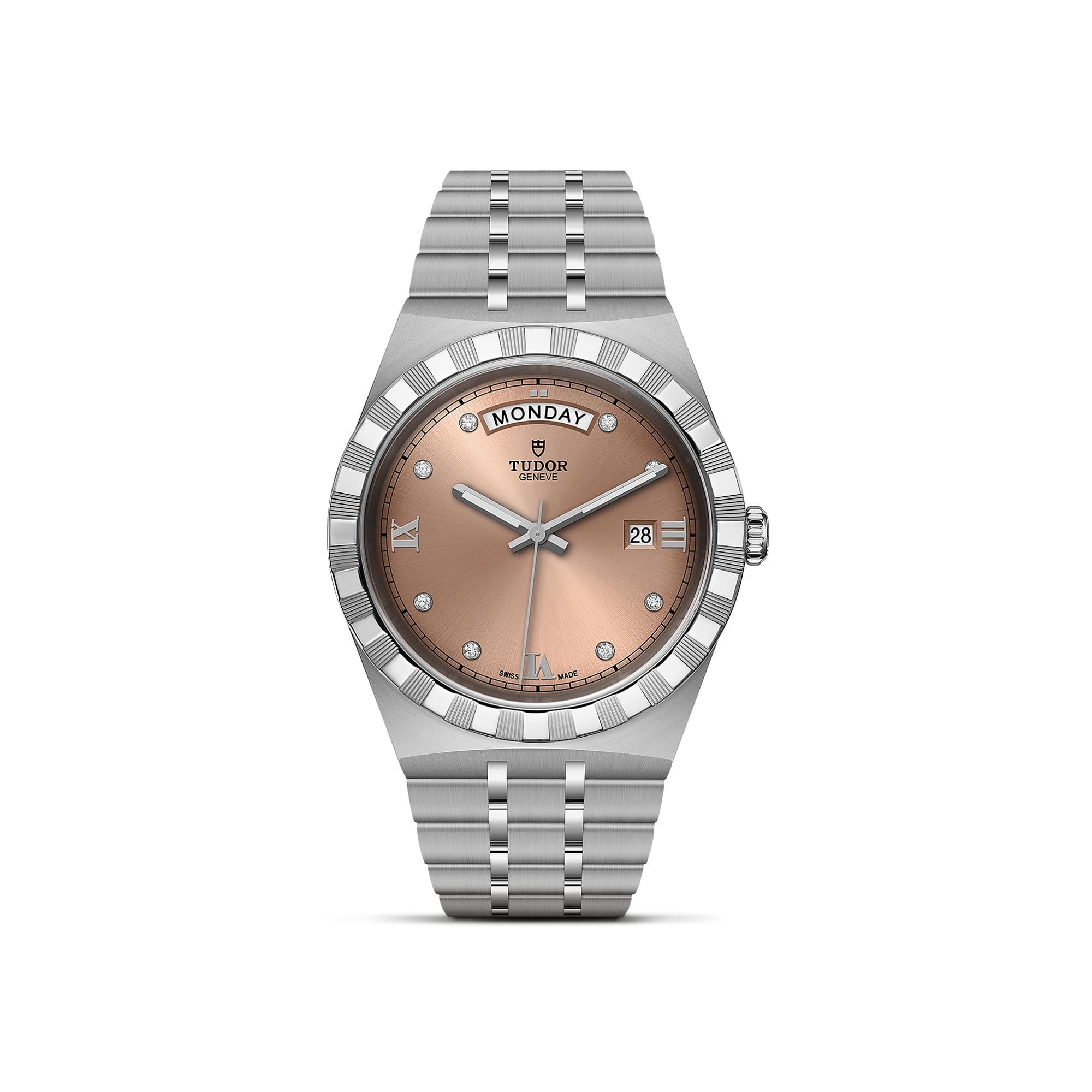 Montre TUDOR Royal Boîtier En Acier, 41 Mm, Cadran Serti De Diamants - Acier - Diamant
