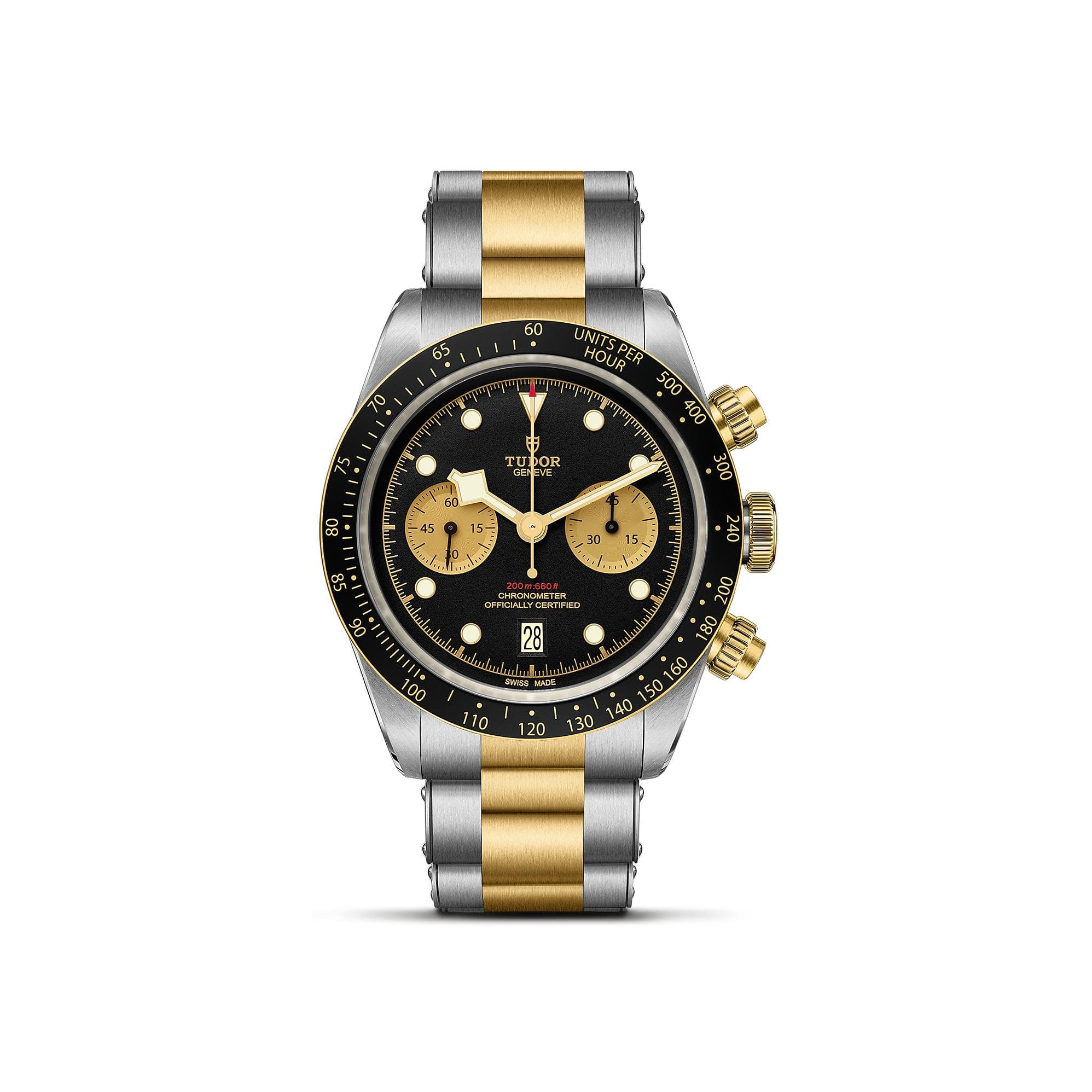 Montre TUDOR Black Bay Chrono S&G Boîtier En Acier 41 Mm, Bracelet En Acier Et Or Jaune - Acier/Or Jaune 750/1000ème - Rose