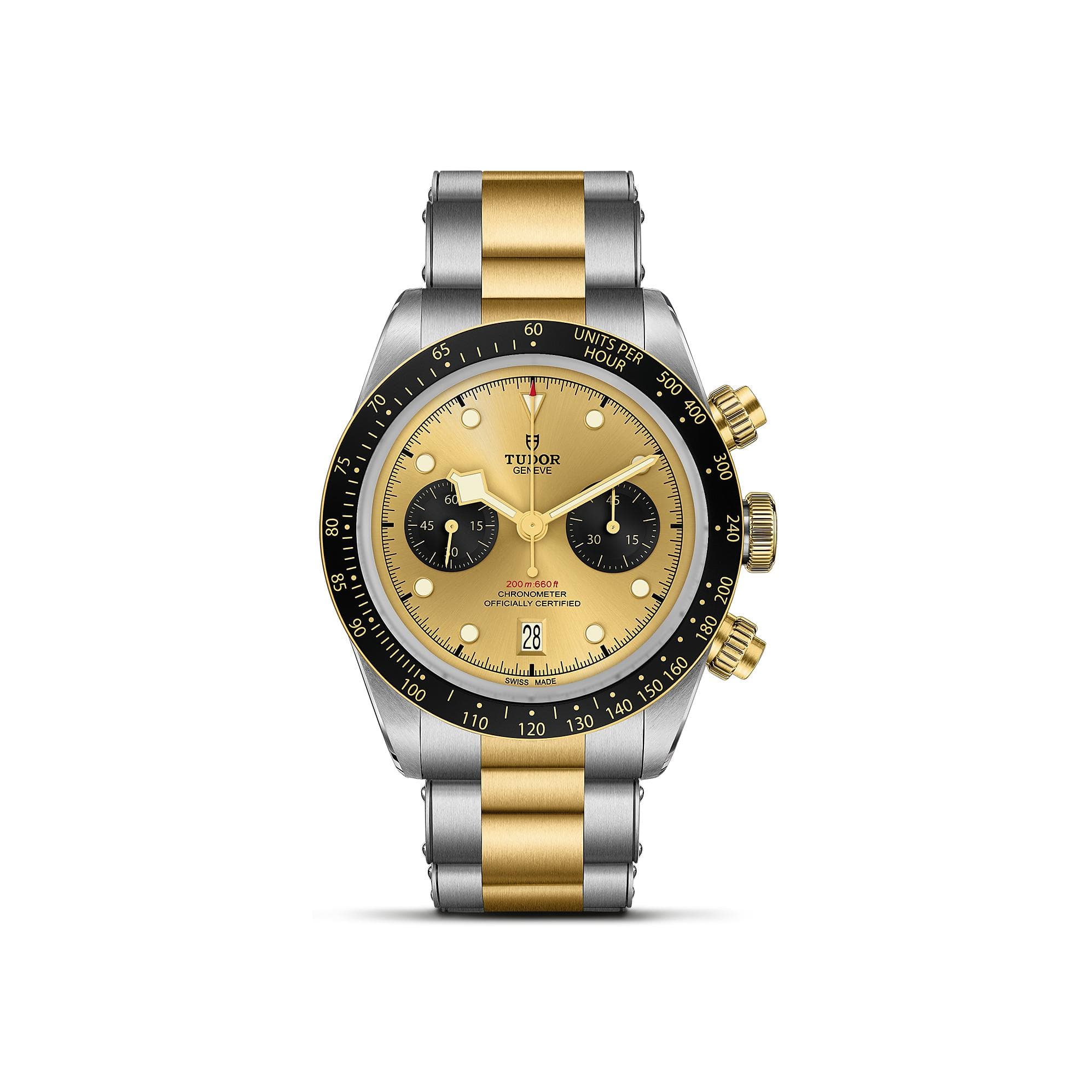 Montre TUDOR Black Bay Chrono S&G Boîtier En Acier 41 Mm, Bracelet En Acier Et Or Jaune - Acier/Or Jaune 750/1000ème - Jaune
