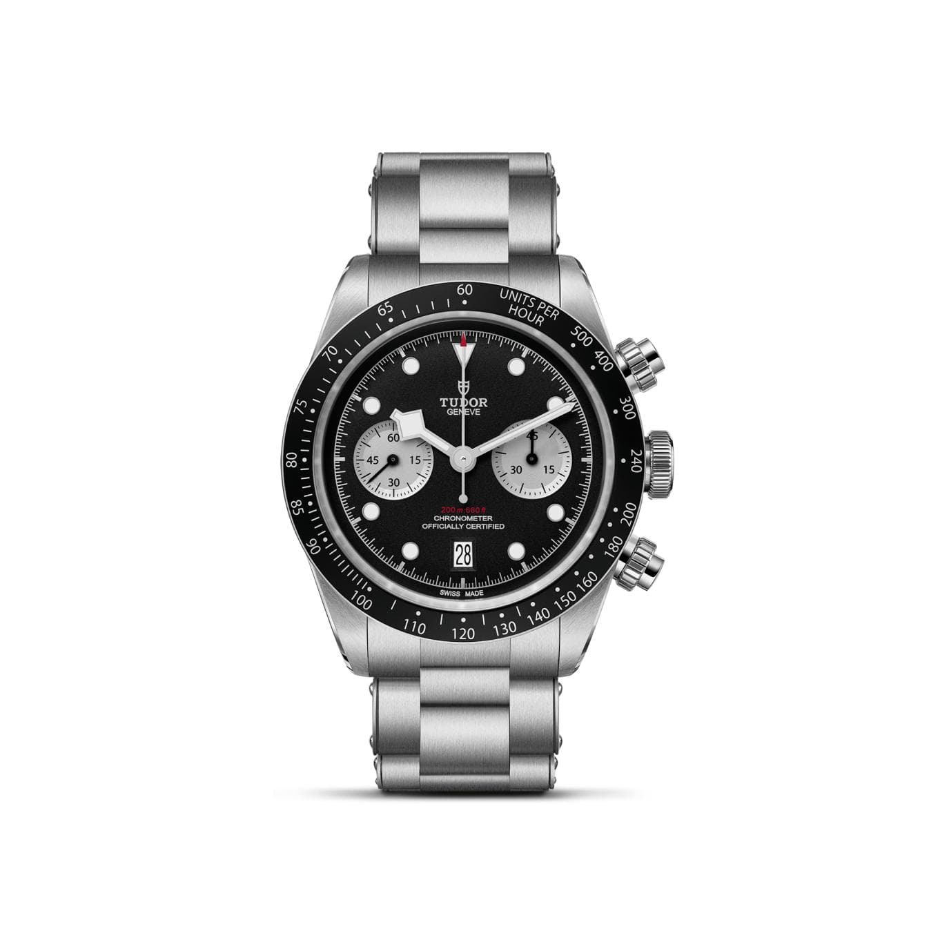Montre TUDOR Black Bay Chrono, Boîtier En Acier, 41 Mm, Bracelet En Acier - Acier - Rose